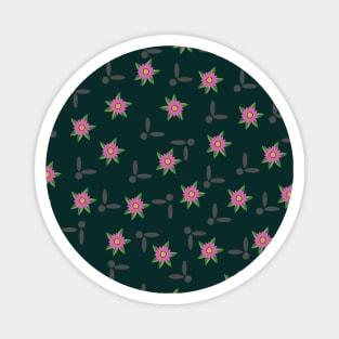 Pink Floral Design Magnet